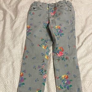 Gap Kids Girls Floral Stretch Super Skinny Jeans